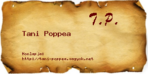 Tani Poppea névjegykártya